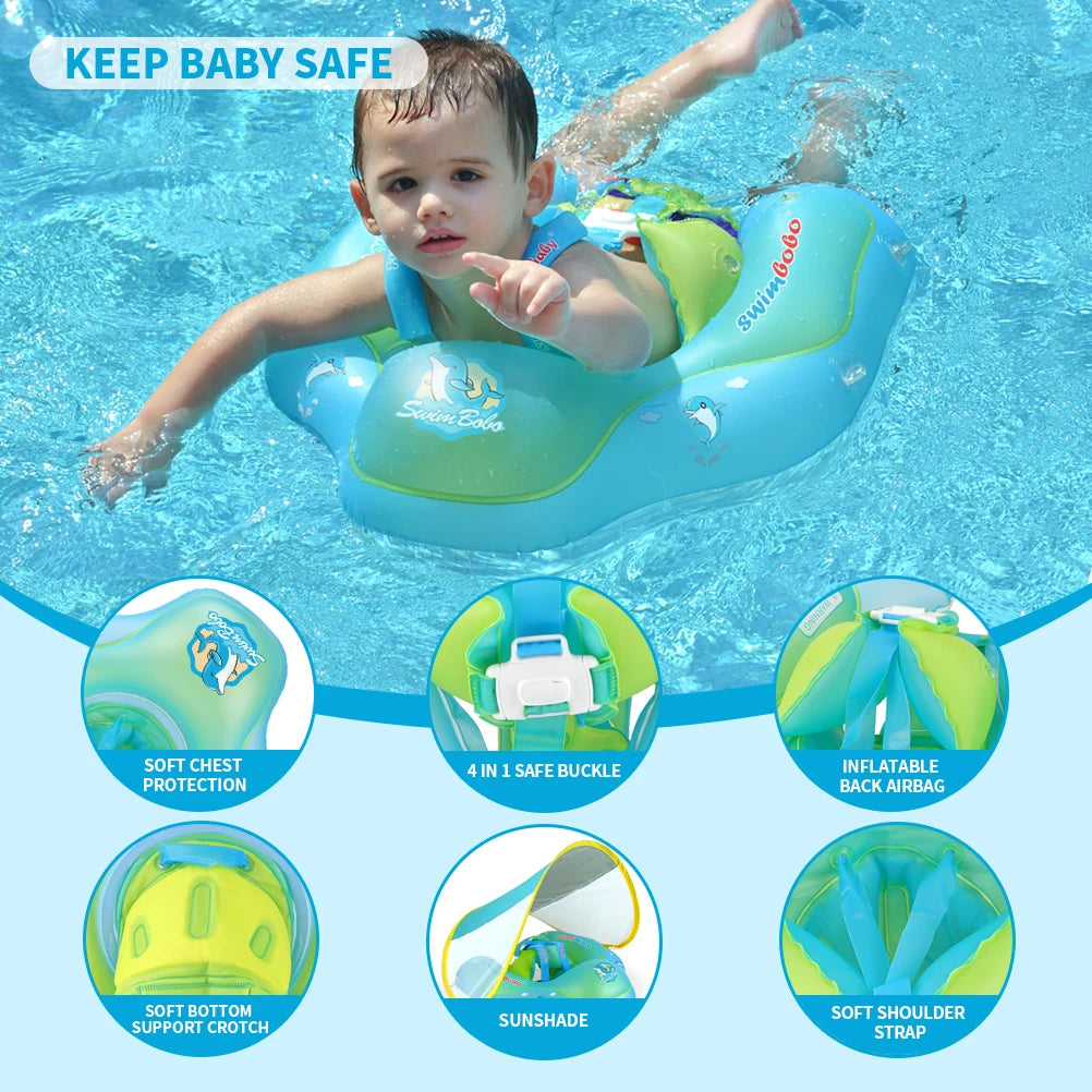 Bouée pour Bébé avec Ombrelle Anti UV