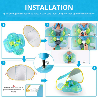 Bouée pour Bébé avec Ombrelle Anti UV